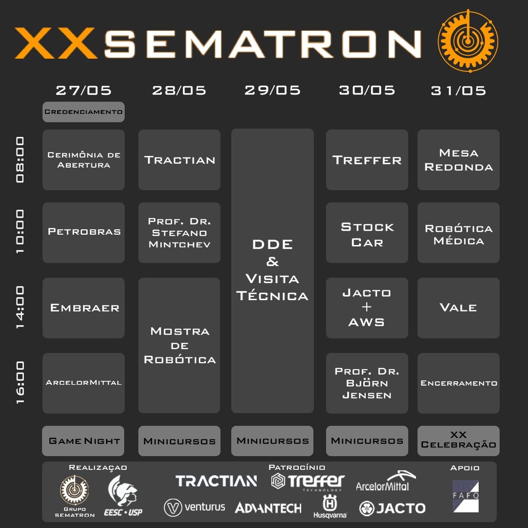 Calendário da Sematron XX